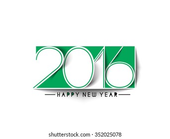 Happy new year 2016 Text Design