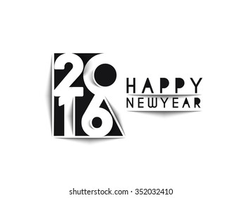 Happy new year 2016 Text Design