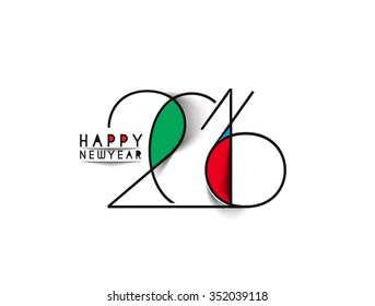 Happy new year 2016 Text Design