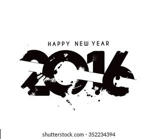 Happy new year 2016 Text Design