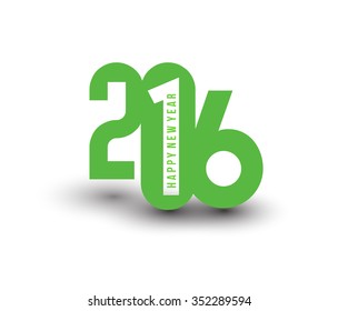 Happy new year 2016 Text Design