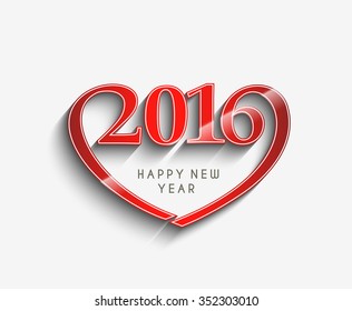 Happy new year 2016 Text Design