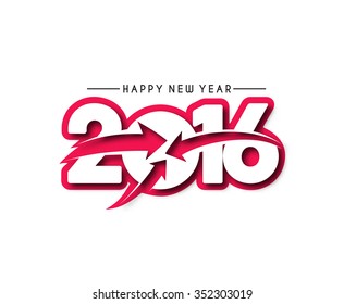 Happy new year 2016 Text Design