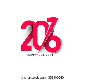 Happy new year 2016 Text Design