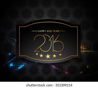 Happy new year 2016 Text Design