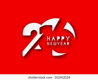 Happy new year 2016 Text Design