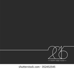 Happy new year 2016 Text Design