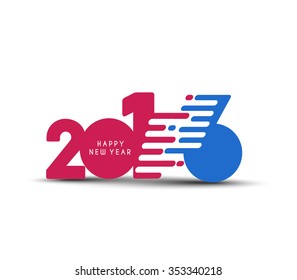 Happy New Year 2016 Text Decorated Design
