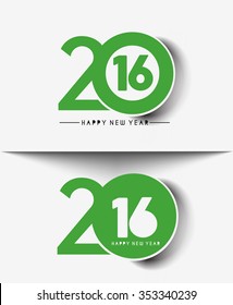 Happy new year 2016 Text Design