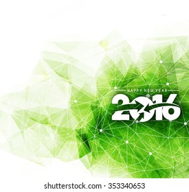 Happy New Year 2016 Text Decorated Design