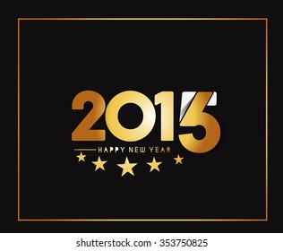 Happy New Year 2016 Text Decorated Design
