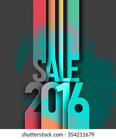 Happy New Year 2016 Text Decorated Design