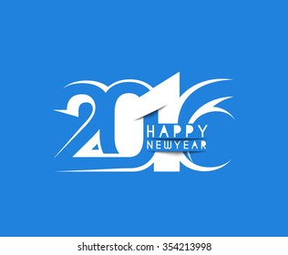 Happy New Year 2016 Text Decorated Design