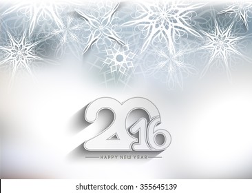 Happy New Year 2016 Text Decorated Design