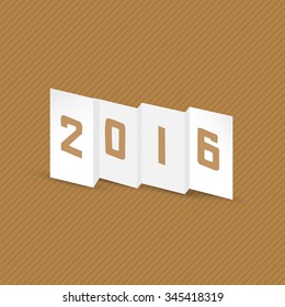 Happy new year 2016 typography for the new year of the monkey.