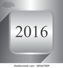 Happy new year 2016 - vector icon