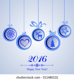 Happy new year 2016! Vector Illustration 