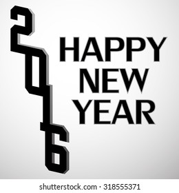 Happy New Year 2016. Vector Illustration. Eps 10