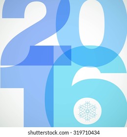 Happy New Year 2016. Vector illustration.