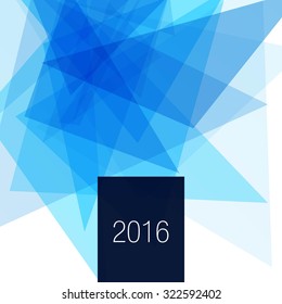 Happy New Year 2016. Vector illustration.