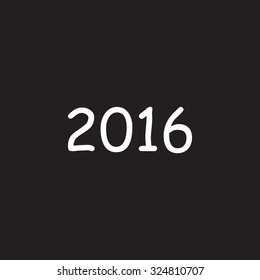 Happy new year 2016 - vector icon