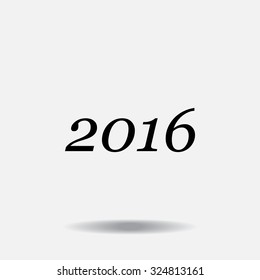Happy new year 2016 - vector icon
