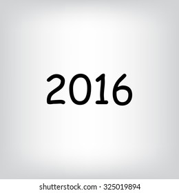 Happy new year 2016 - vector icon
