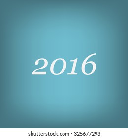 Happy new year 2016 - vector icon