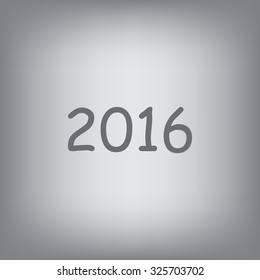 Happy new year 2016 - vector icon
