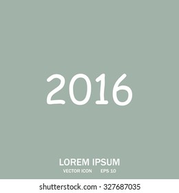 Happy new year 2016 - vector icon