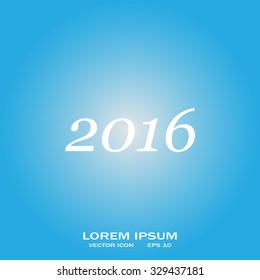 Happy new year 2016 - vector icon