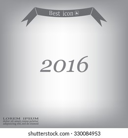 Happy new year 2016 - vector icon