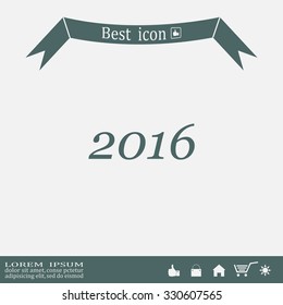 Happy new year 2016 - vector icon