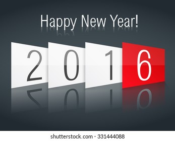 Happy new year 2016, vector eps10 illustration