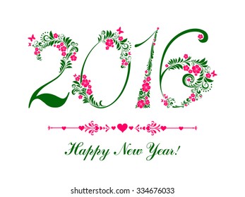 Happy new year 2016. Vector Illustration