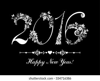 Happy new year 2016. Vector Illustration