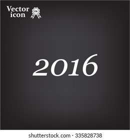 Happy new year 2016 - vector icon