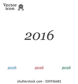 Happy new year 2016 - vector icon