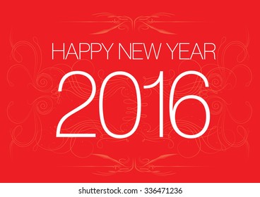 Happy New Year 2016 New Year Vector greeting card