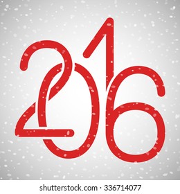 Happy New Year 2016 vector illustration