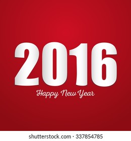 Happy New Year 2016. Vector illustration.