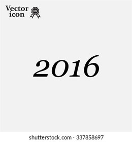 Happy new year 2016 - vector icon