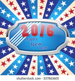 Happy New Year 2016 Vector Wallpaper Design