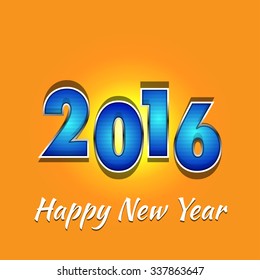 Happy New Year 2016 Vector Wallpaper Design