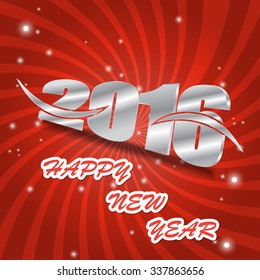 Happy New Year 2016 Vector Wallpaper Design