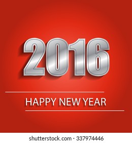 Happy New Year 2016 Vector Wallpaper Design