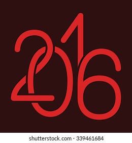 Happy New Year 2016 vector illustration