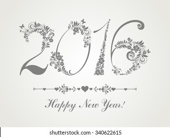 Happy new year 2016. Vector Illustration