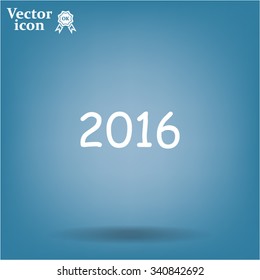 Happy new year 2016 - vector icon