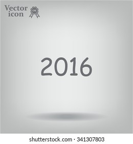 Happy new year 2016 - vector icon